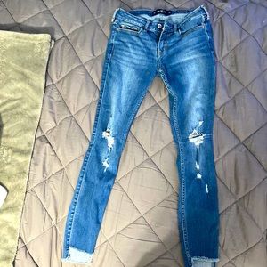 Blue ripped Hollister jeans